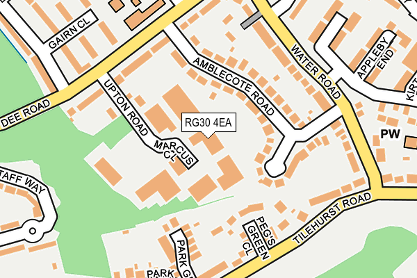 RG30 4EA map - OS OpenMap – Local (Ordnance Survey)