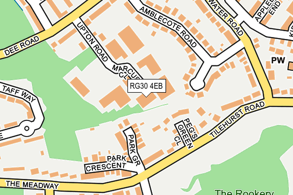 RG30 4EB map - OS OpenMap – Local (Ordnance Survey)