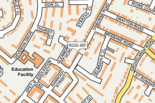 RG30 4EF map - OS OpenMap – Local (Ordnance Survey)