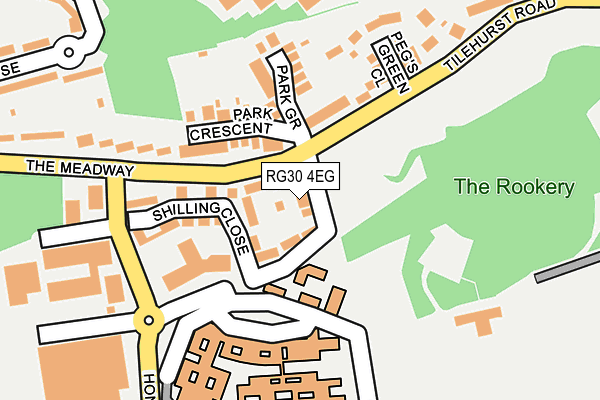 RG30 4EG map - OS OpenMap – Local (Ordnance Survey)
