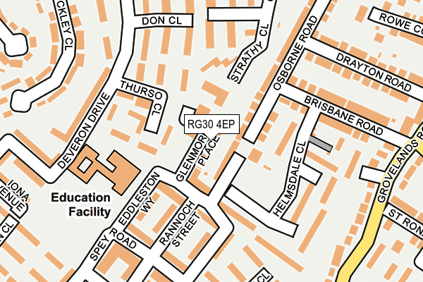 RG30 4EP map - OS OpenMap – Local (Ordnance Survey)