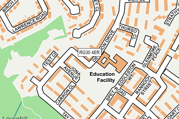 RG30 4ER map - OS OpenMap – Local (Ordnance Survey)