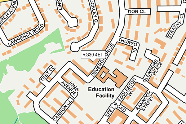 RG30 4ET map - OS OpenMap – Local (Ordnance Survey)