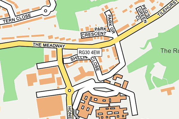 RG30 4EW map - OS OpenMap – Local (Ordnance Survey)