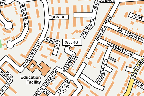 RG30 4GT map - OS OpenMap – Local (Ordnance Survey)