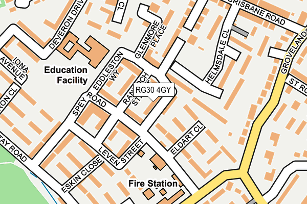 RG30 4GY map - OS OpenMap – Local (Ordnance Survey)