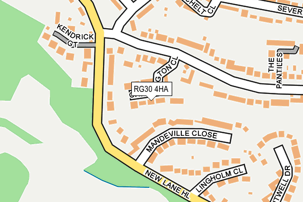 RG30 4HA map - OS OpenMap – Local (Ordnance Survey)