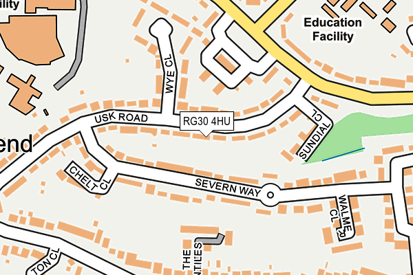 RG30 4HU map - OS OpenMap – Local (Ordnance Survey)