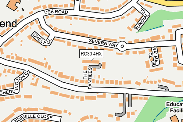RG30 4HX map - OS OpenMap – Local (Ordnance Survey)