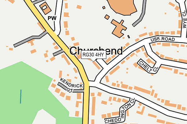 RG30 4HY map - OS OpenMap – Local (Ordnance Survey)