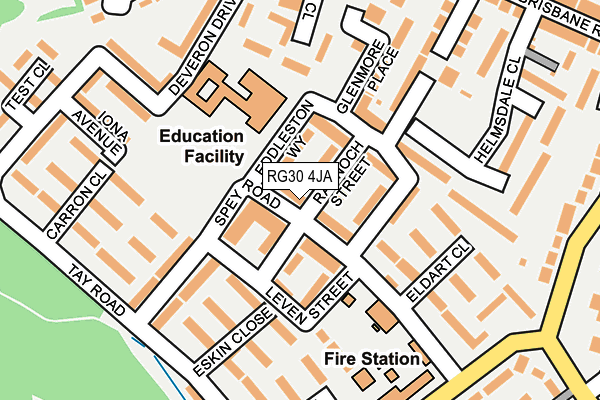 RG30 4JA map - OS OpenMap – Local (Ordnance Survey)
