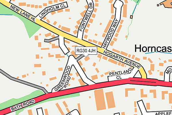 RG30 4JH map - OS OpenMap – Local (Ordnance Survey)
