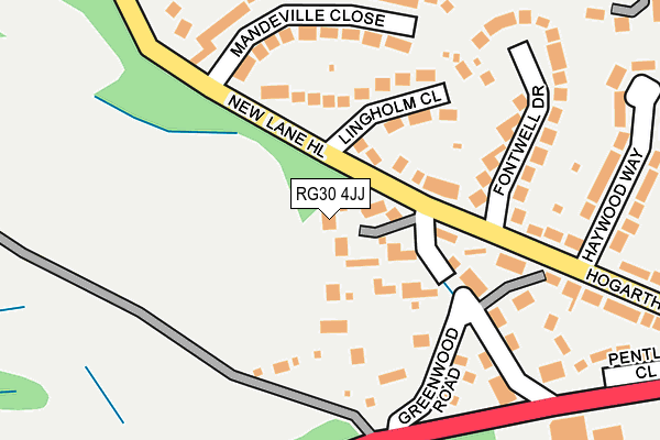 RG30 4JJ map - OS OpenMap – Local (Ordnance Survey)