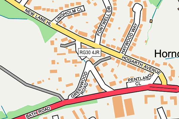 RG30 4JR map - OS OpenMap – Local (Ordnance Survey)