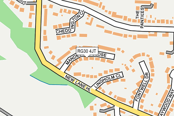 RG30 4JT map - OS OpenMap – Local (Ordnance Survey)