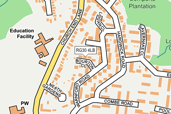 RG30 4LB map - OS OpenMap – Local (Ordnance Survey)