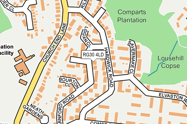 RG30 4LD map - OS OpenMap – Local (Ordnance Survey)