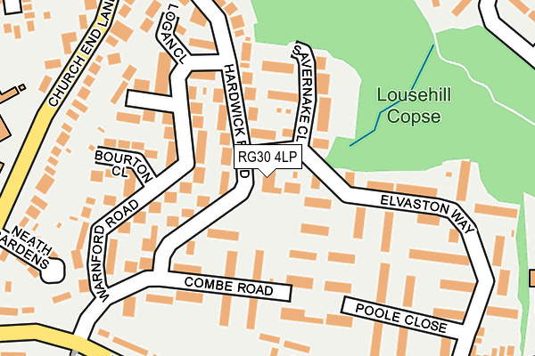 RG30 4LP map - OS OpenMap – Local (Ordnance Survey)