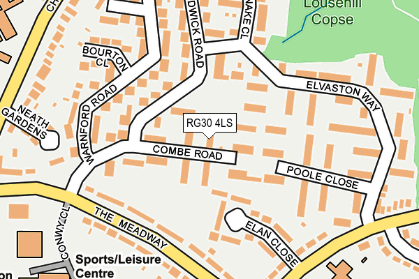 RG30 4LS map - OS OpenMap – Local (Ordnance Survey)