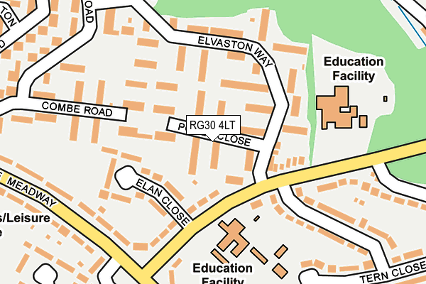 RG30 4LT map - OS OpenMap – Local (Ordnance Survey)