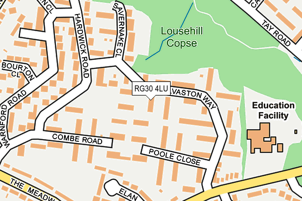 RG30 4LU map - OS OpenMap – Local (Ordnance Survey)