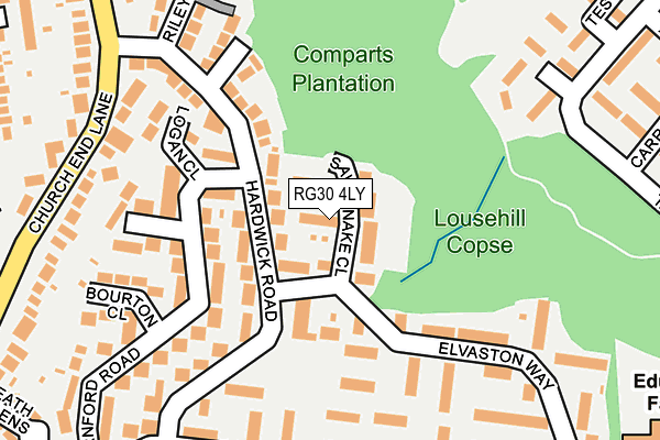 RG30 4LY map - OS OpenMap – Local (Ordnance Survey)