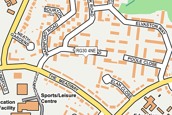 RG30 4NE map - OS OpenMap – Local (Ordnance Survey)