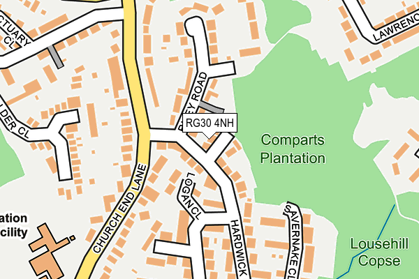 RG30 4NH map - OS OpenMap – Local (Ordnance Survey)