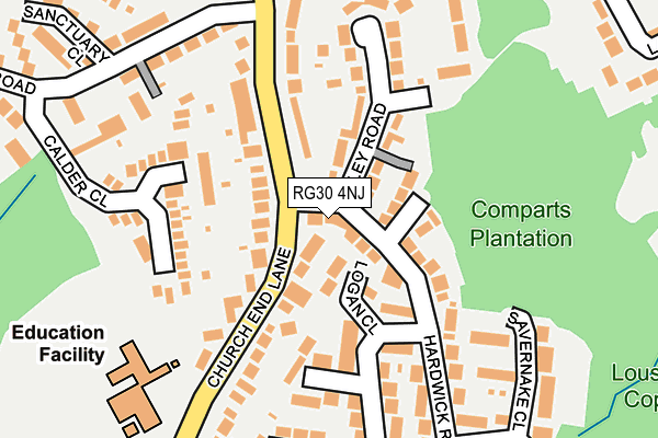 RG30 4NJ map - OS OpenMap – Local (Ordnance Survey)
