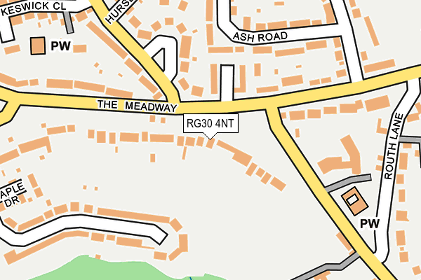 RG30 4NT map - OS OpenMap – Local (Ordnance Survey)