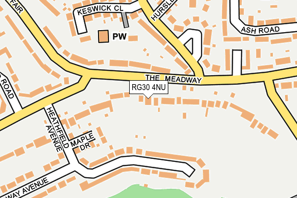 RG30 4NU map - OS OpenMap – Local (Ordnance Survey)