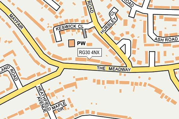 RG30 4NX map - OS OpenMap – Local (Ordnance Survey)