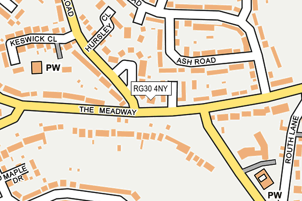 RG30 4NY map - OS OpenMap – Local (Ordnance Survey)
