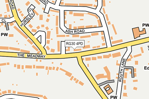 RG30 4PD map - OS OpenMap – Local (Ordnance Survey)