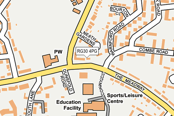 RG30 4PG map - OS OpenMap – Local (Ordnance Survey)