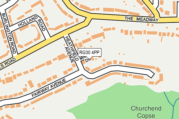 RG30 4PP map - OS OpenMap – Local (Ordnance Survey)