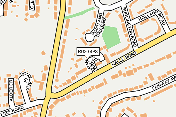 RG30 4PS map - OS OpenMap – Local (Ordnance Survey)