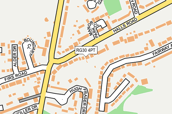 RG30 4PT map - OS OpenMap – Local (Ordnance Survey)