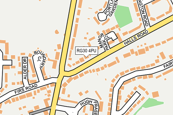 RG30 4PU map - OS OpenMap – Local (Ordnance Survey)