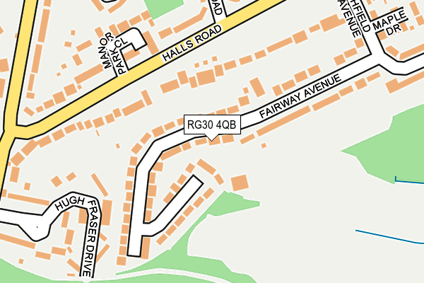 RG30 4QB map - OS OpenMap – Local (Ordnance Survey)