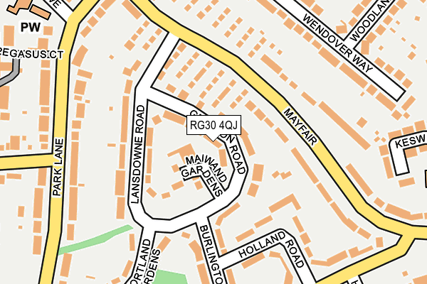 RG30 4QJ map - OS OpenMap – Local (Ordnance Survey)
