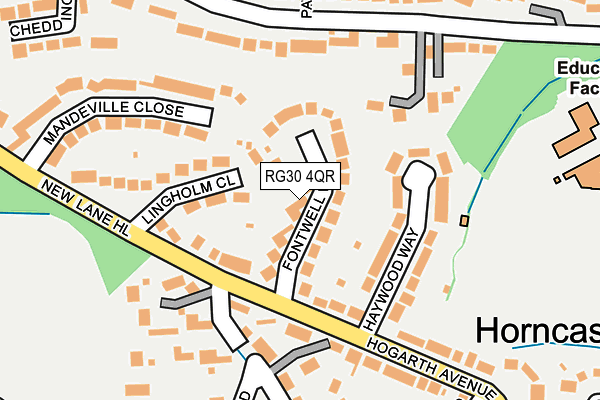 RG30 4QR map - OS OpenMap – Local (Ordnance Survey)