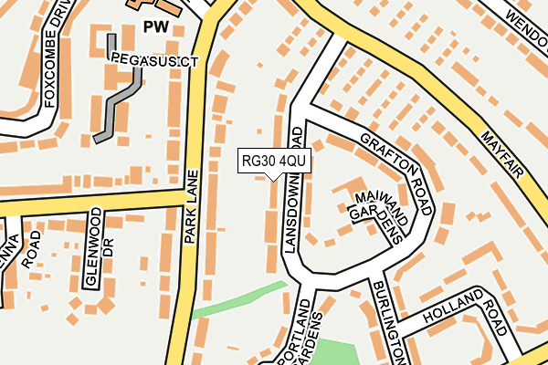 RG30 4QU map - OS OpenMap – Local (Ordnance Survey)