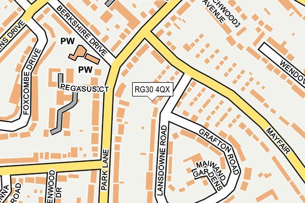 RG30 4QX map - OS OpenMap – Local (Ordnance Survey)
