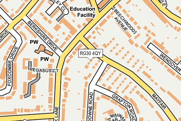 RG30 4QY map - OS OpenMap – Local (Ordnance Survey)