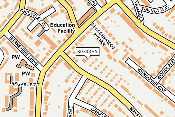 RG30 4RA map - OS OpenMap – Local (Ordnance Survey)