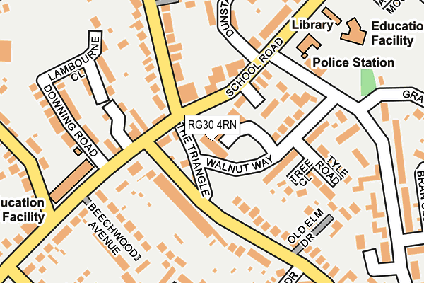 RG30 4RN map - OS OpenMap – Local (Ordnance Survey)