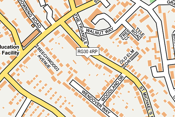 RG30 4RP map - OS OpenMap – Local (Ordnance Survey)