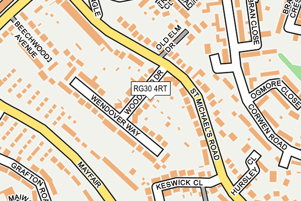 RG30 4RT map - OS OpenMap – Local (Ordnance Survey)