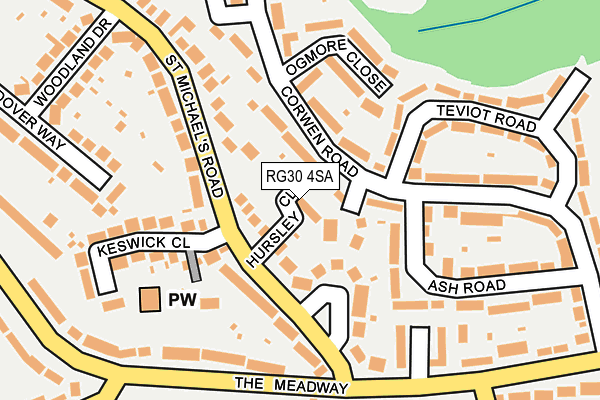 RG30 4SA map - OS OpenMap – Local (Ordnance Survey)